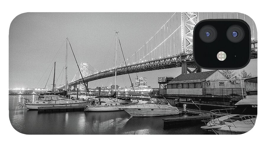 Photography iPhone 12 Case featuring the photograph Monochrome Marina by Paul Watkins