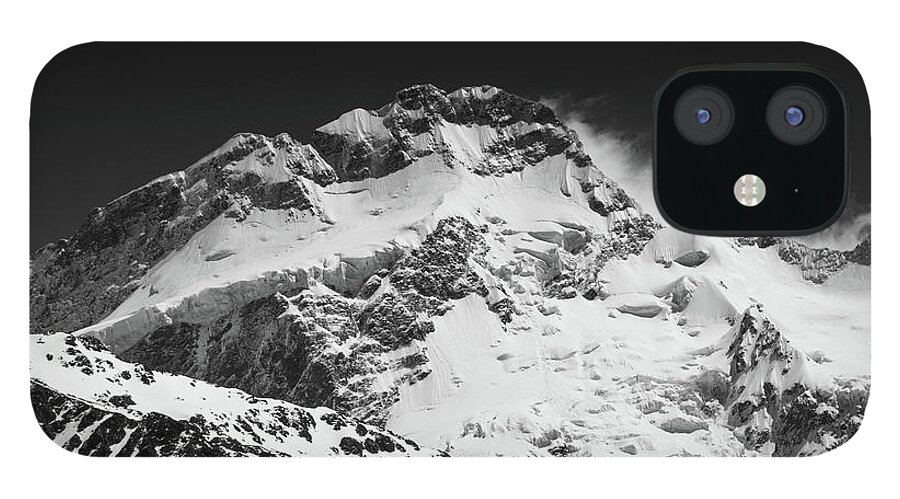 Mount Sefton iPhone 12 Case featuring the photograph Monochrome Mount Sefton by Mark Hunter