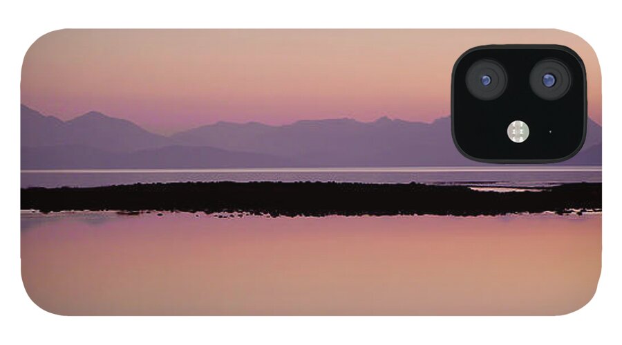 Cuillins iPhone 12 Case featuring the photograph Moon Over Island by Jonny Hirons Photography