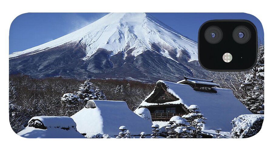 Snow iPhone 12 Case featuring the photograph Mt. Fuji by Fuminana