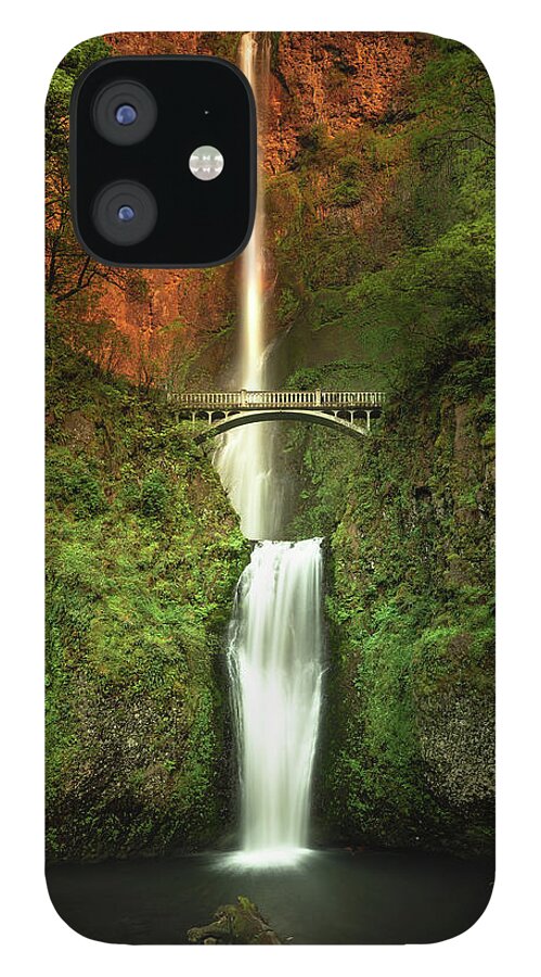 Columbia River Gorge iPhone 12 Case featuring the photograph Multnohma Falls..Columbia River Gorge by Tim Bryan
