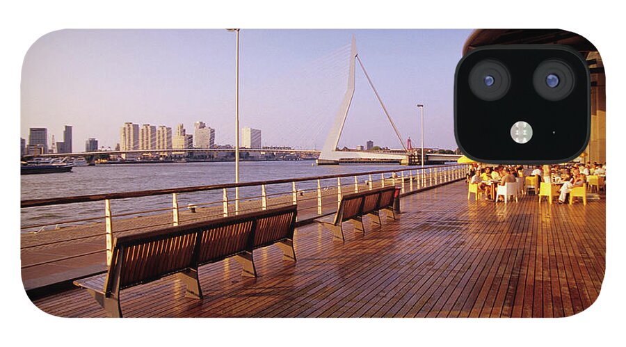 Erasmus Bridge iPhone 12 Case featuring the photograph Netherlands, Rotterdam, Erasmus Bridge by Mel Stuart