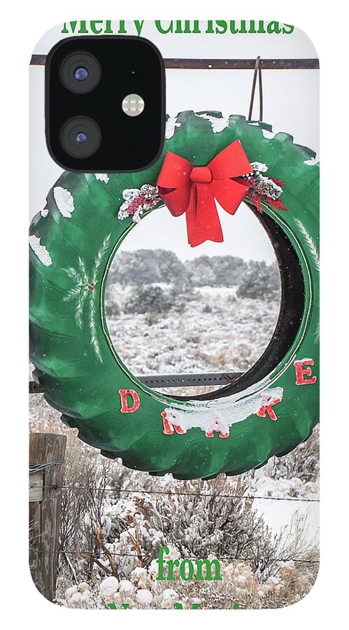 Xmas iPhone 12 Case featuring the photograph New Mexico Christmas Card by Britt Runyon