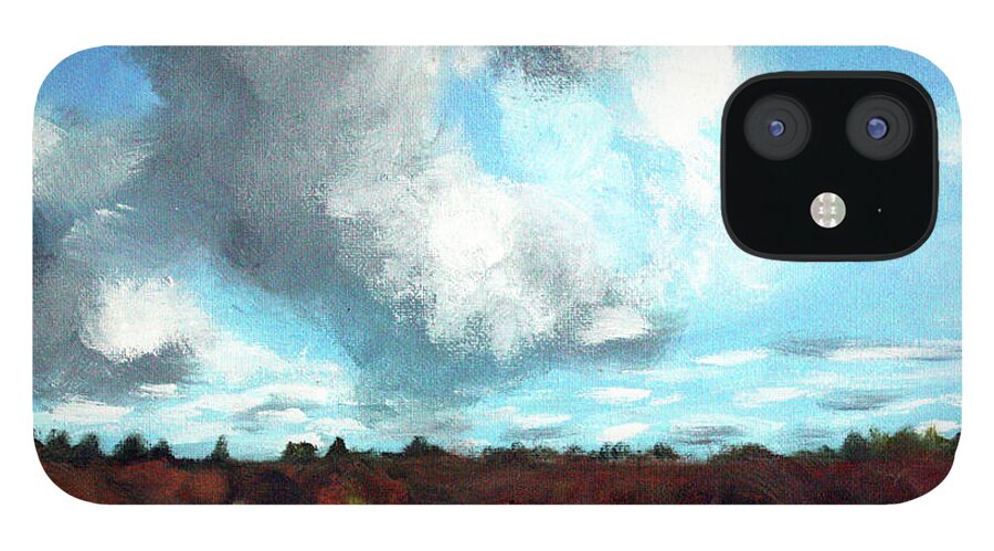 Landscape. Niagara iPhone 12 Case featuring the painting Niagara Sky #1 by Sarah Lynch