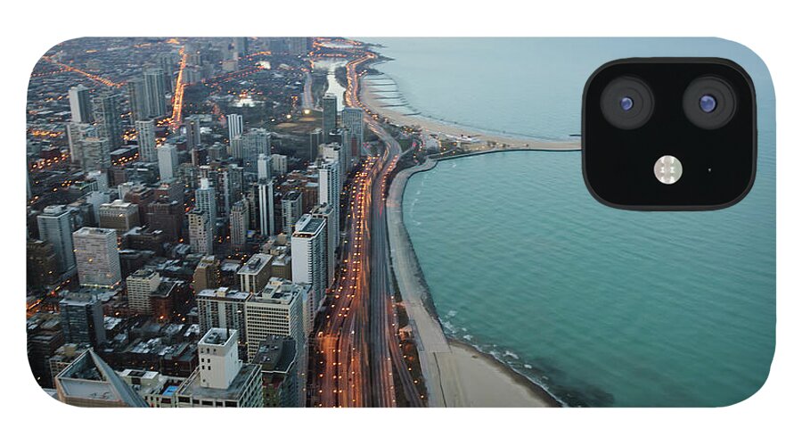 Lake Michigan iPhone 12 Case featuring the photograph North Lake Shore Drive by By Ken Ilio