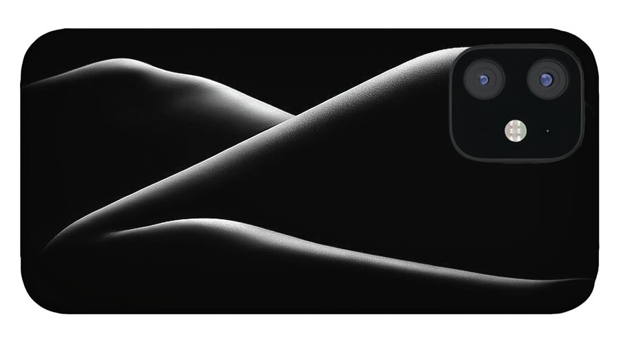 Woman iPhone 12 Case featuring the photograph Nude woman bodyscape 17 by Johan Swanepoel