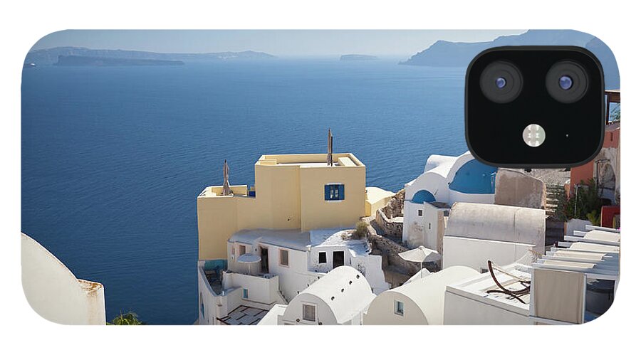 Greek Culture iPhone 12 Case featuring the photograph O&237a, Santorini by Michaelutech