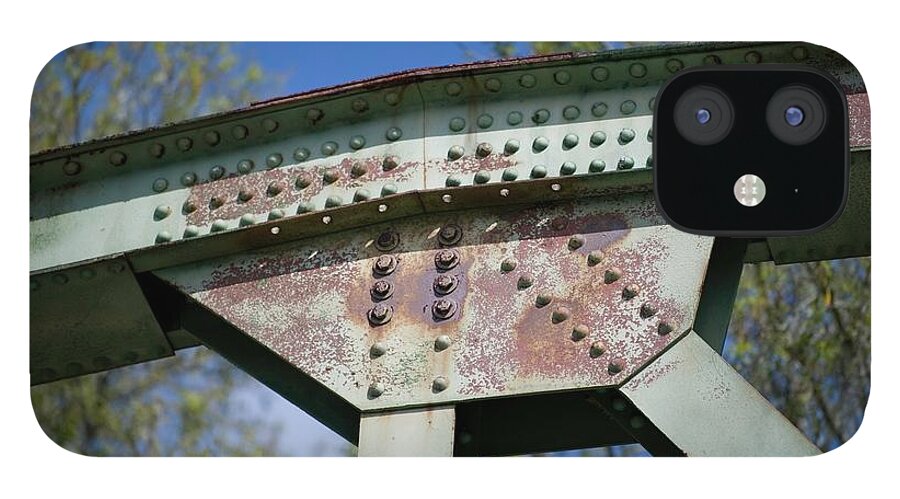 Industrial iPhone 12 Case featuring the photograph Of Rivets and Steel by T Lynn Dodsworth