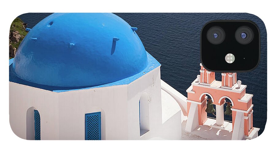 Greece iPhone 12 Case featuring the photograph Oia Church by Vasilis Tsikkinis Photos