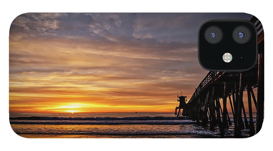 Beach iPhone 12 Case featuring the photograph Pacific Sunset 1 by Bill Chizek