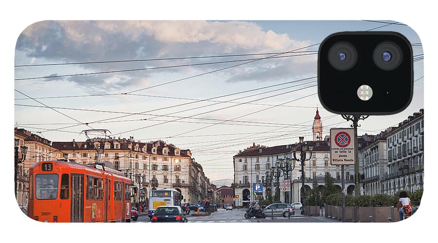City iPhone 12 Case featuring the photograph Piazza Vittorio Veneto In The Early by Julian Elliott Photography