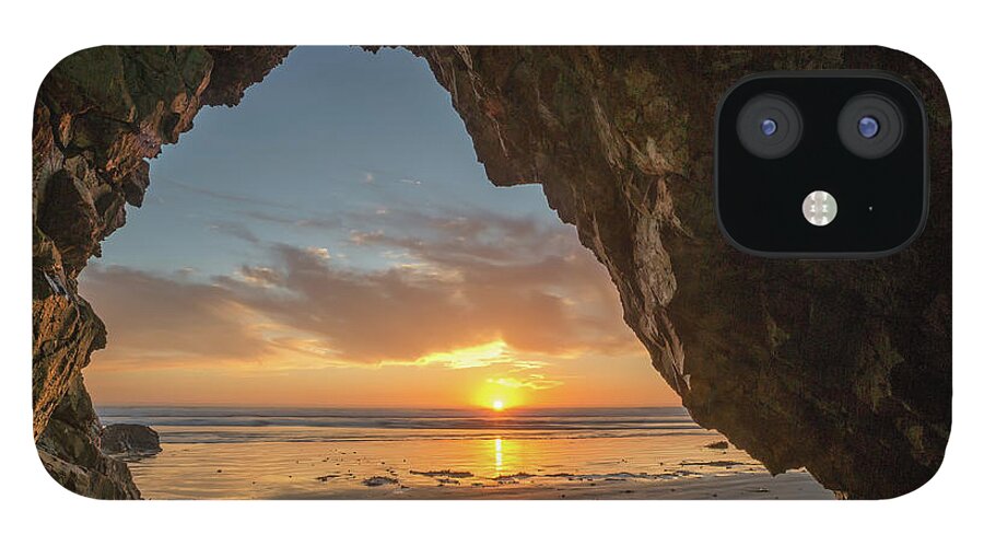 Pismo Beach iPhone 12 Case featuring the photograph Pismo Caves Sunset by Mike Long