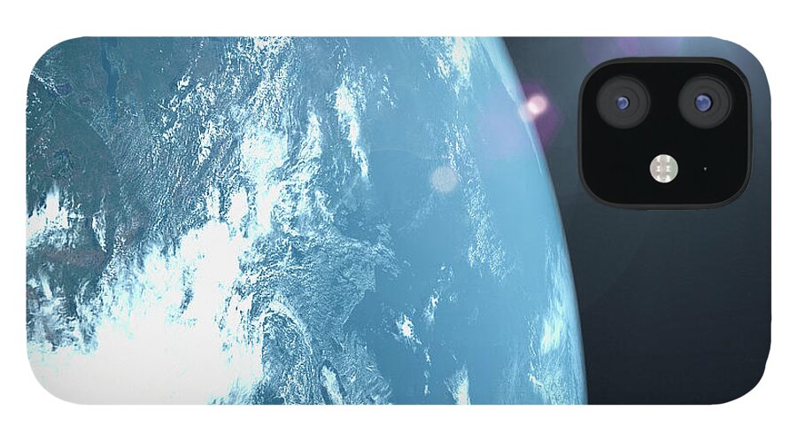 Majestic iPhone 12 Case featuring the photograph Planet Earth, Satellite View by Caspar Benson