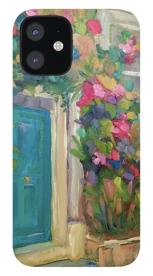 French Door iPhone 12 Case featuring the painting Porte della Toscana by Patsy Walton