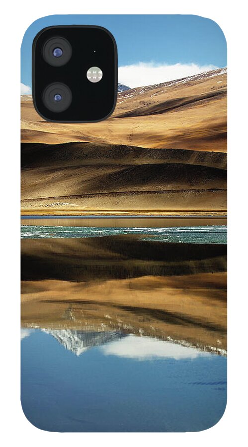 Scenics iPhone 12 Case featuring the photograph Reflection Of Mountain In Lake by Www.amardeepphotography.com