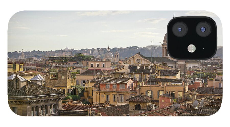 Outdoors iPhone 12 Case featuring the photograph Rome Cityscape by Marco Poggioli