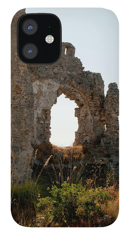 Tranquility iPhone 12 Case featuring the photograph Ruins Of Church And Village, Calabria by Stuart Mccall
