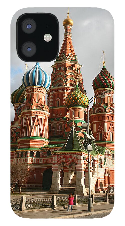 Caucasian Ethnicity iPhone 12 Case featuring the photograph Saint Basils Cathedral by Trait2lumiere