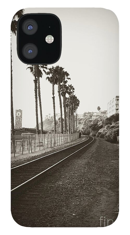California iPhone 12 Case featuring the photograph San Clemente Train Tracks by Ana V Ramirez
