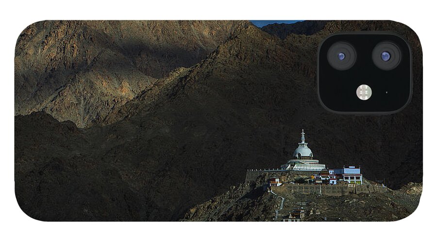 Outdoors iPhone 12 Case featuring the photograph Santi Stupa, Leh Ladakh by Athit Perawongmetha