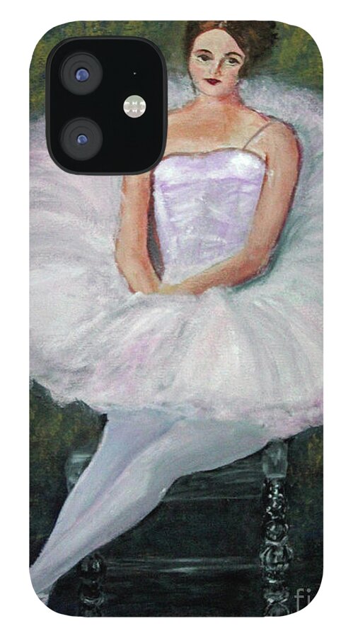 Impressionism iPhone 12 Case featuring the painting Seated Ballerina by Lyric Lucas