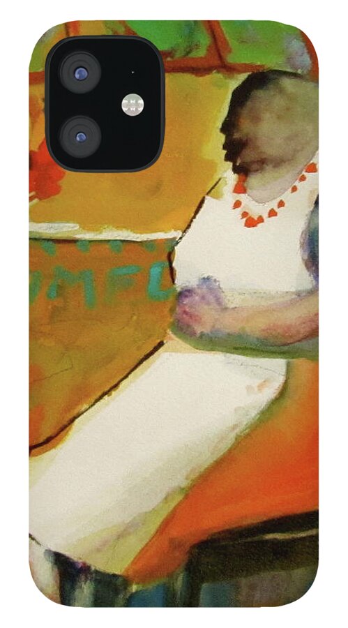 Latino iPhone 12 Case featuring the painting Selling Fruit in Rio by Carole Johnson