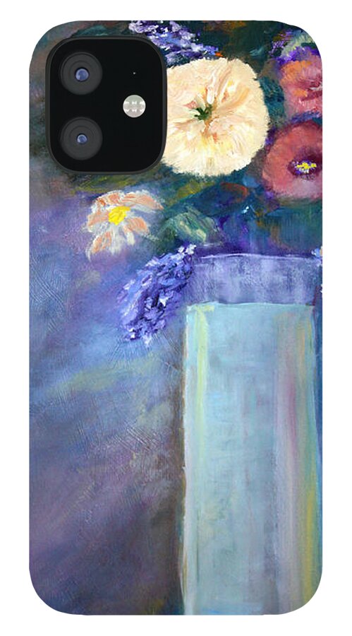 Still Life iPhone 12 Case featuring the painting Serenity by Donna Carrillo