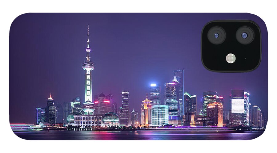 Chinese Culture iPhone 12 Case featuring the photograph Shanghai Cityscape by Ithinksky