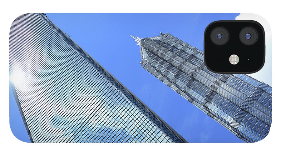 Chinese Culture iPhone 12 Case featuring the photograph Shanghai Skyscraper by Real444