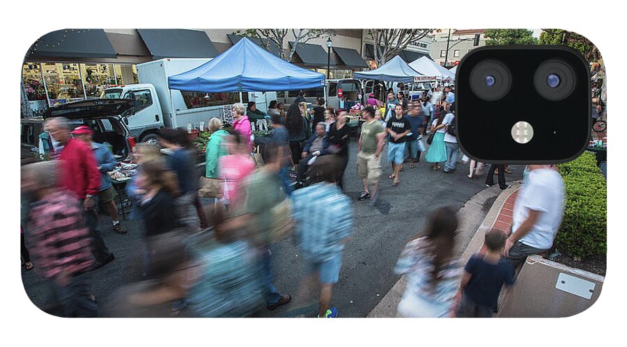Slo iPhone 12 Case featuring the photograph S L O  Farmers Market by Mike Long