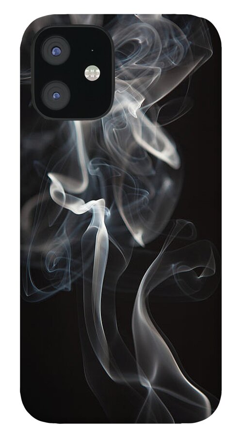 Smoke Trail Against Black Background Iphone 12 Case For Sale By Jasper James