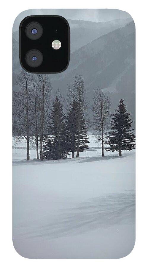 Snow iPhone 12 Case featuring the photograph Snow on the mountain by Colette Lee