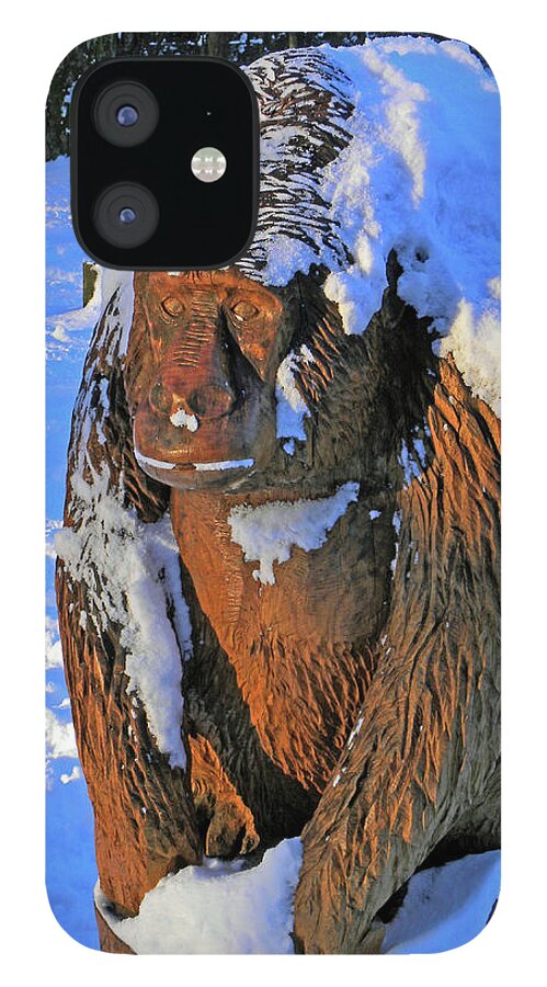 Snow iPhone 12 Case featuring the photograph Snowy Gorilla by Lachlan Main