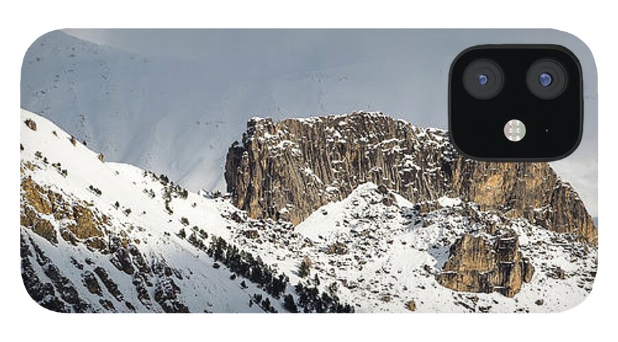 Snowy Landscape iPhone 12 Case featuring the photograph Snowy Mountains - 11 - French Alps by Paul MAURICE
