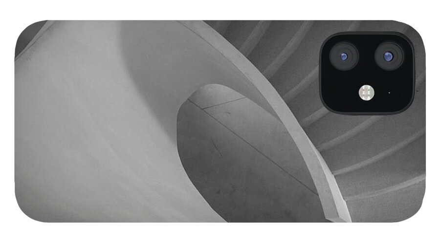 Spiral iPhone 12 Case featuring the photograph Stairs by Martin Vorel Minimalist Photography