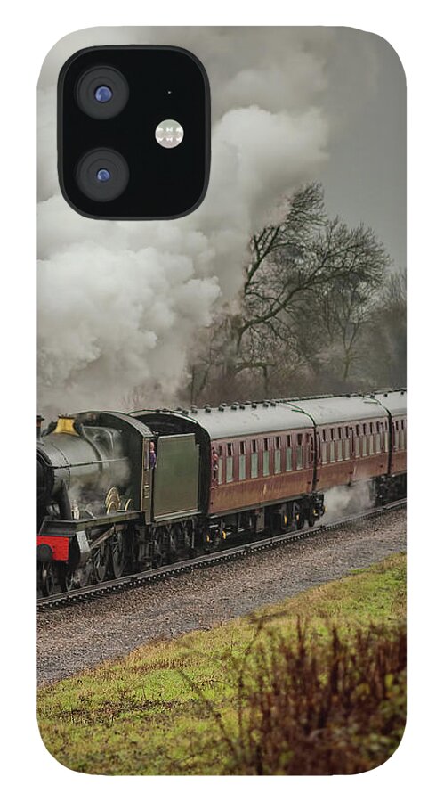 Railroad Track iPhone 12 Case featuring the photograph Steam Train by Paul C Stokes