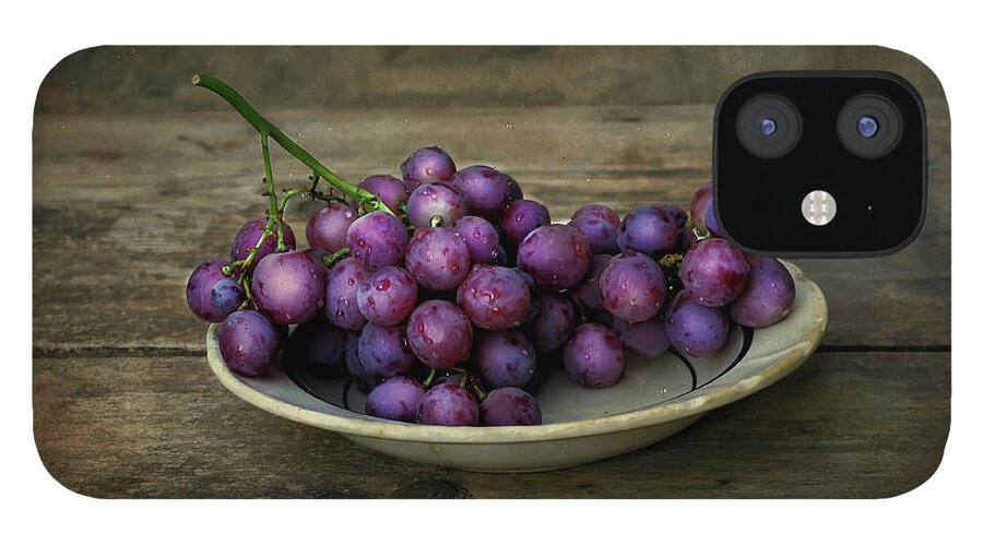 Large Group Of Objects iPhone 12 Case featuring the photograph Still Life With Grape by Floriano Sion
