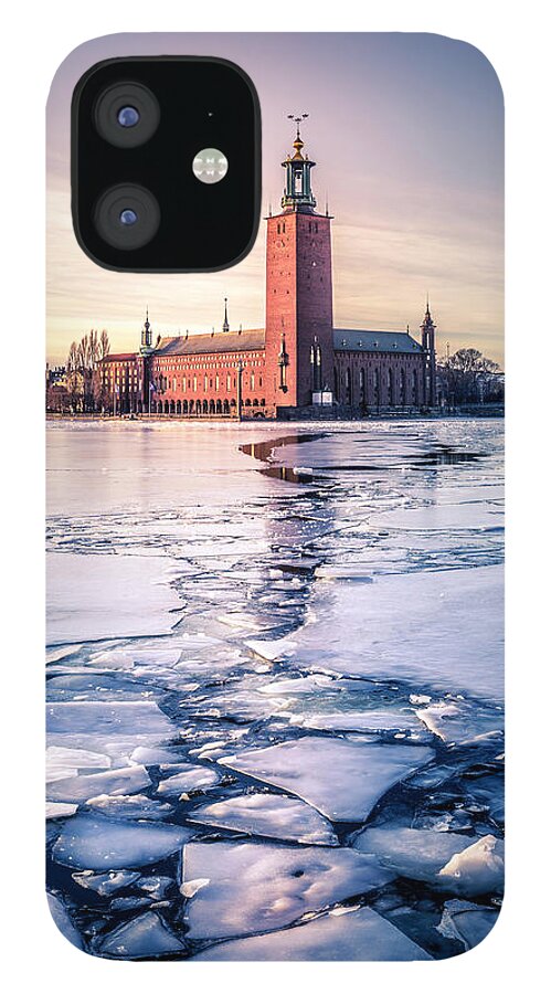 Stockholm iPhone 12 Case featuring the photograph Stockholm City Hall in Winter by Nicklas Gustafsson