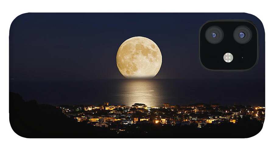 Tranquility iPhone 12 Case featuring the photograph Summer Moon by Luca Libralato Photography
