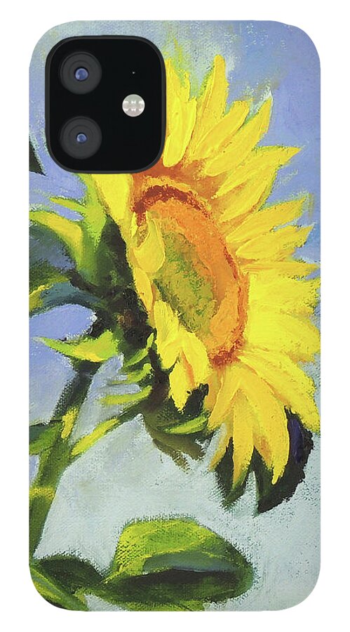 Flower iPhone 12 Case featuring the painting Sunflower by Marsha Karle