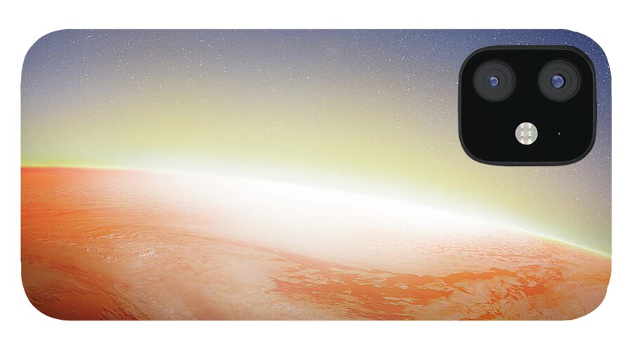 Globe iPhone 12 Case featuring the photograph Sunlight Behind The Earth, Computer by Vgl/amanaimagesrf