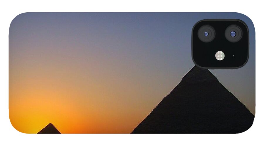 Tranquility iPhone 12 Case featuring the photograph Sunset At Giza, Egypt by Photo By Rebecca Dawn Charles