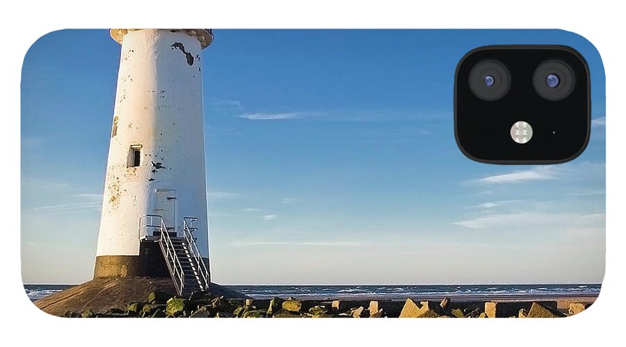 Tranquility iPhone 12 Case featuring the photograph Talacre Lighthouse, North Wales by Peter J Bailey
