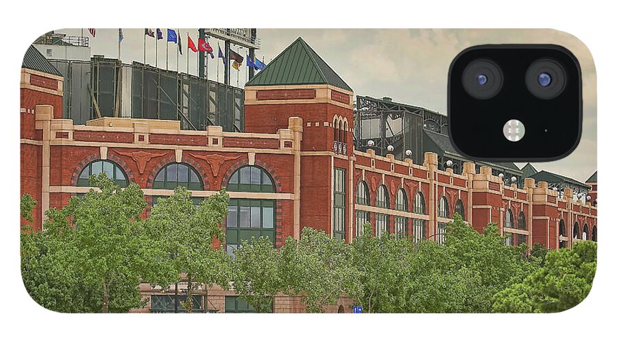 Stadium iPhone 12 Case featuring the photograph Texas Rangers Ball Park by Joan Bertucci
