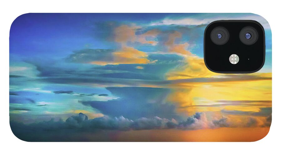 Sunset iPhone 12 Case featuring the photograph Thunder at Sun Set by Pheasant Run Gallery