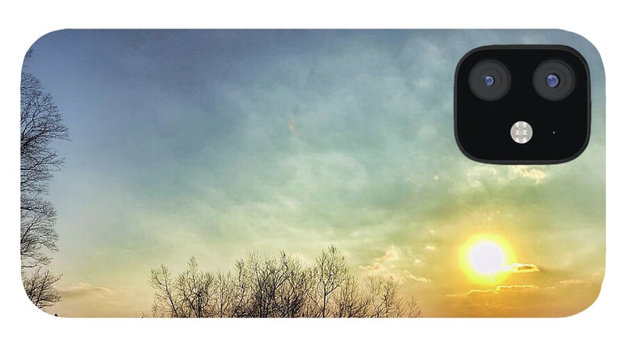 Todds Point iPhone 12 Case featuring the photograph Todds Point in Winter at Sunset by Cordia Murphy