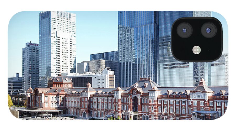 Clear Sky iPhone 12 Case featuring the photograph Tokyo Station by Yuji Kotani