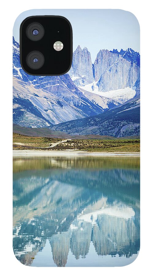 Tranquility iPhone 12 Case featuring the photograph Torres Del Paine Reflection by Kelly Cheng Travel Photography