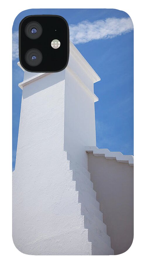 Outdoors iPhone 12 Case featuring the photograph Traditional Roof And Chimney, Bermuda by Elisabeth Pollaert Smith