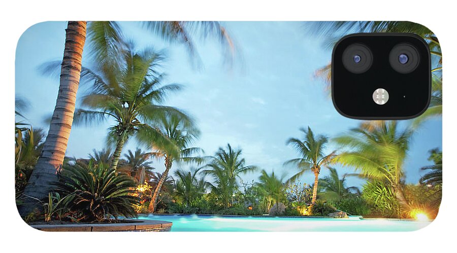 Curve iPhone 12 Case featuring the photograph Tropical Swimming Pool by Nikada